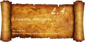 Lovassy Adrienn névjegykártya